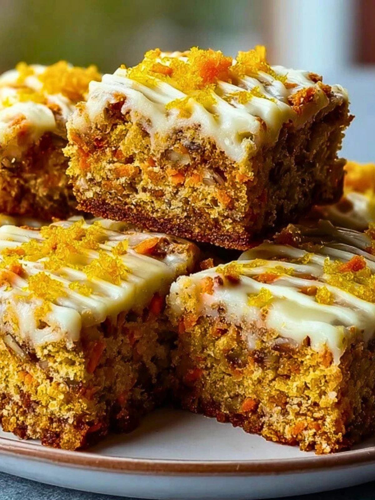 No Sugar Cottage Cheese Carrot Cake Bars (1)