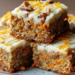 No Sugar Cottage Cheese Carrot Cake Bars