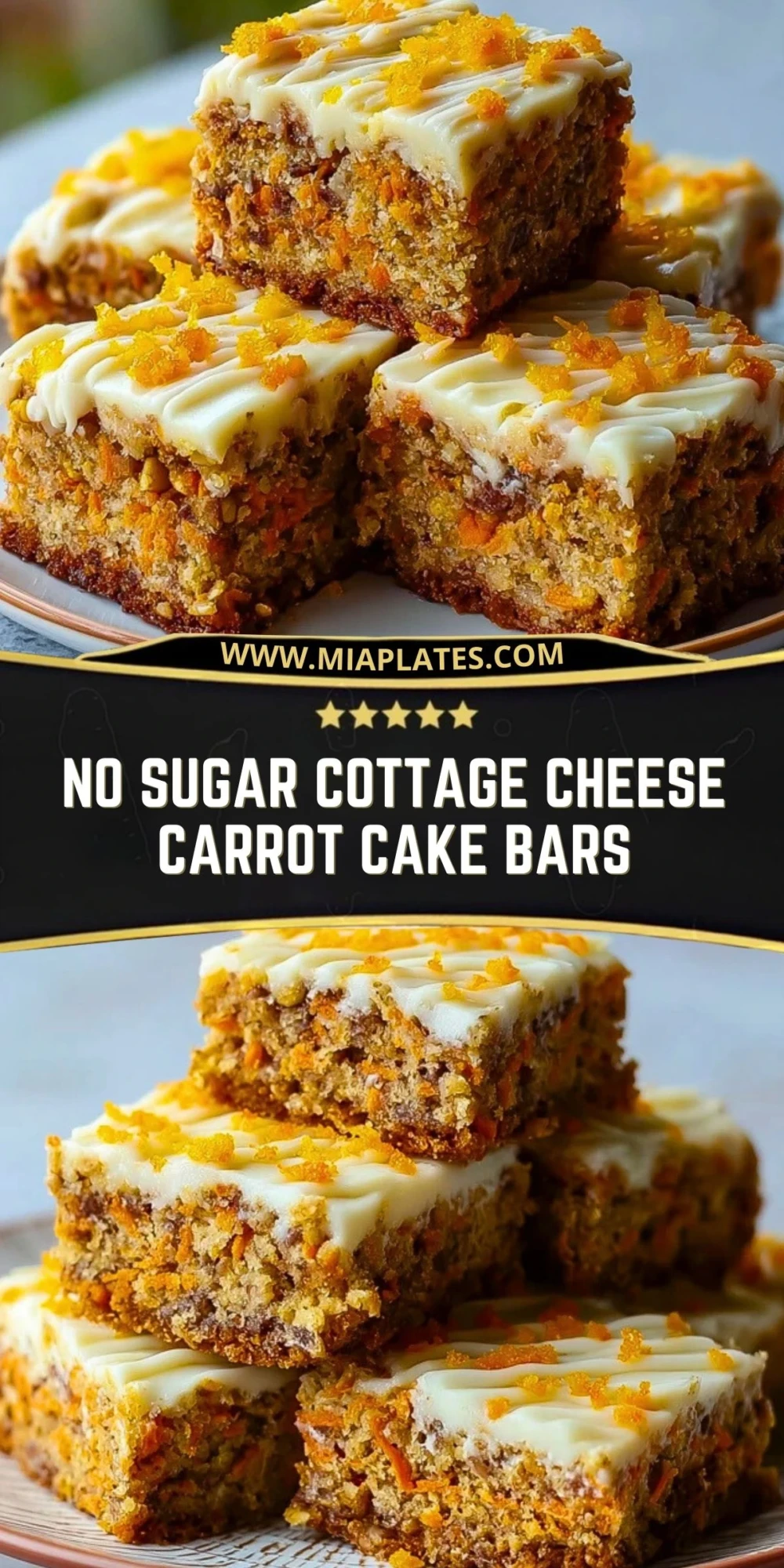 No Sugar Cottage Cheese Carrot Cake Bars (2)