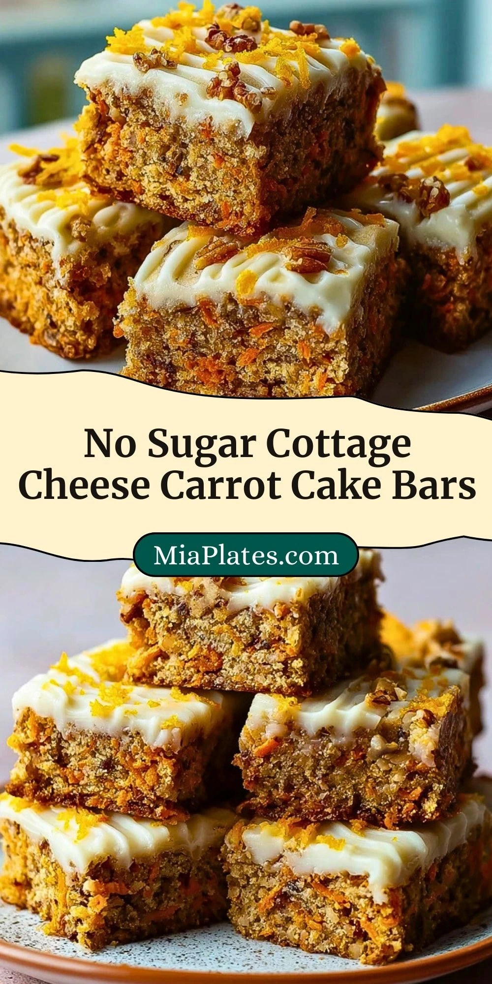 No Sugar Cottage Cheese Carrot Cake Bars (3)