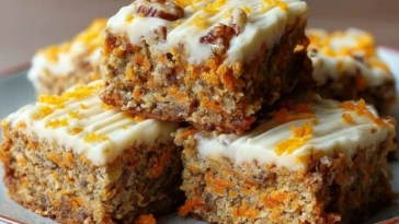 No Sugar Cottage Cheese Carrot Cake Bars