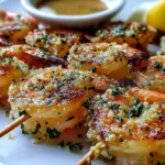 Garlic Parmesan Shrimp Skewers