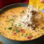 Melty Rotel Dip With Ground Beef And Sour Cream