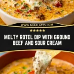 Melty Rotel Dip With Ground Beef And Sour Cream (2)