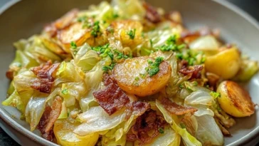Nostalgic Fried Cabbage and Potatoes