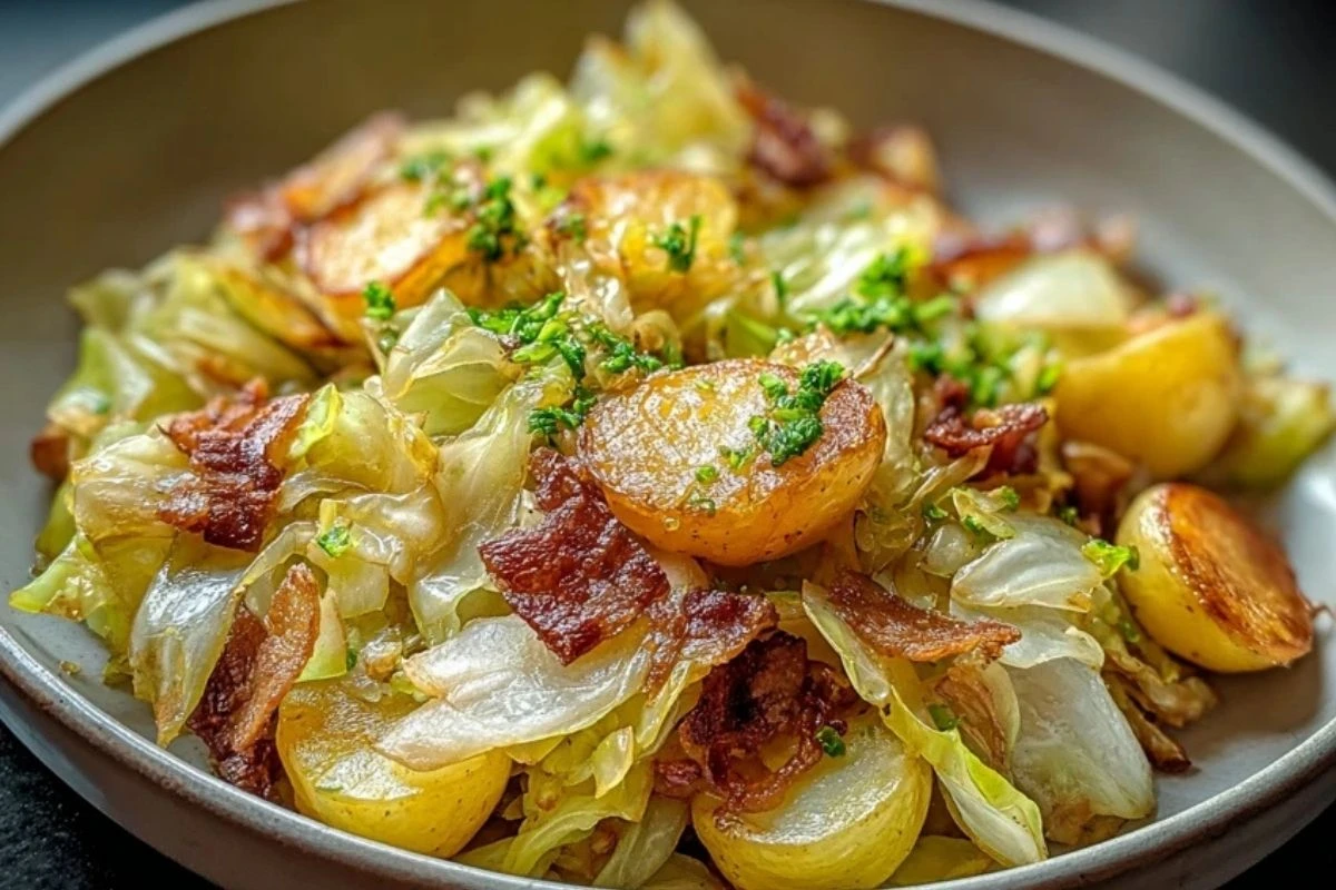 Nostalgic Fried Cabbage and Potatoes