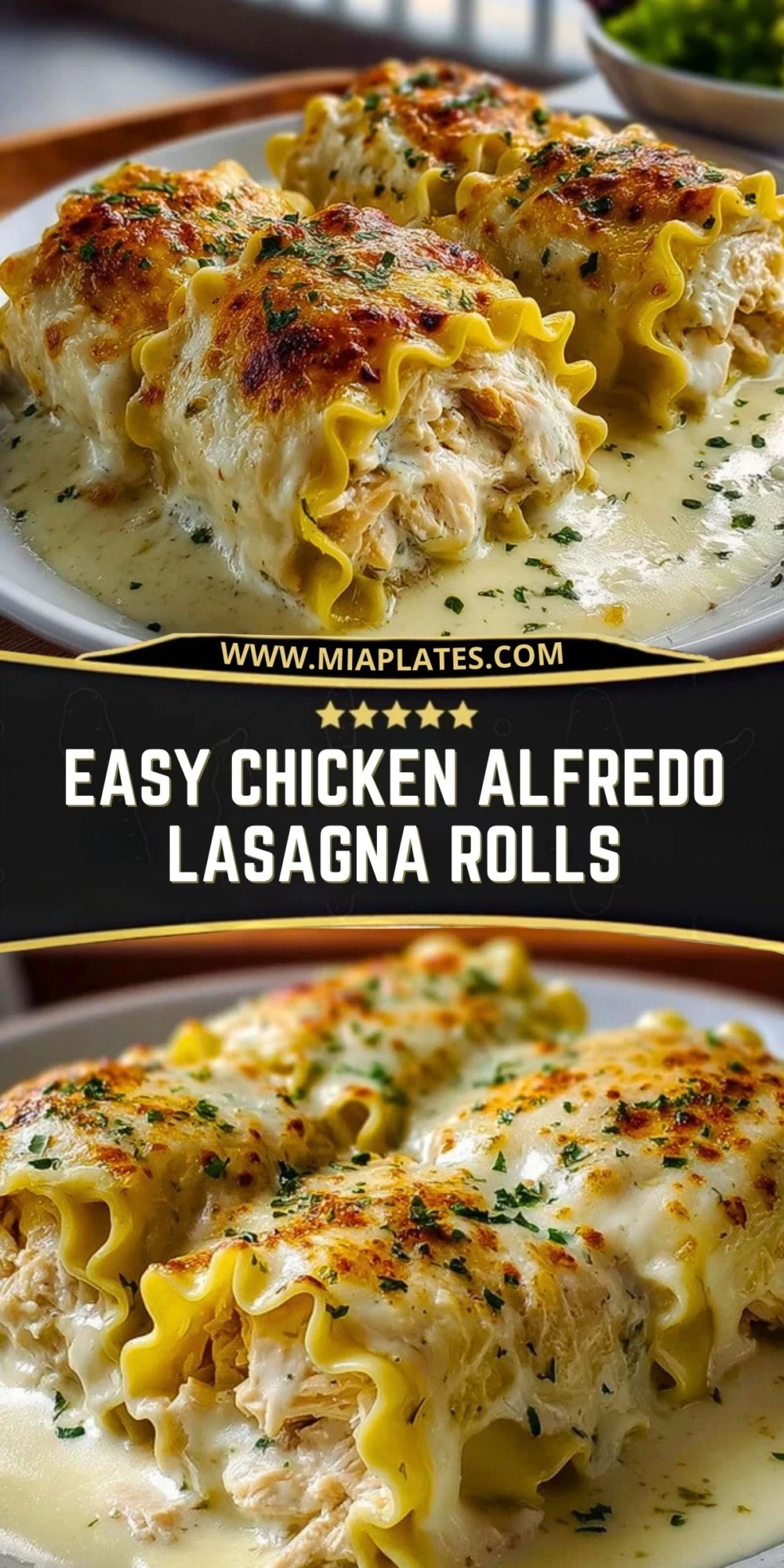 Easy Chicken Alfredo Lasagna Rolls (2)