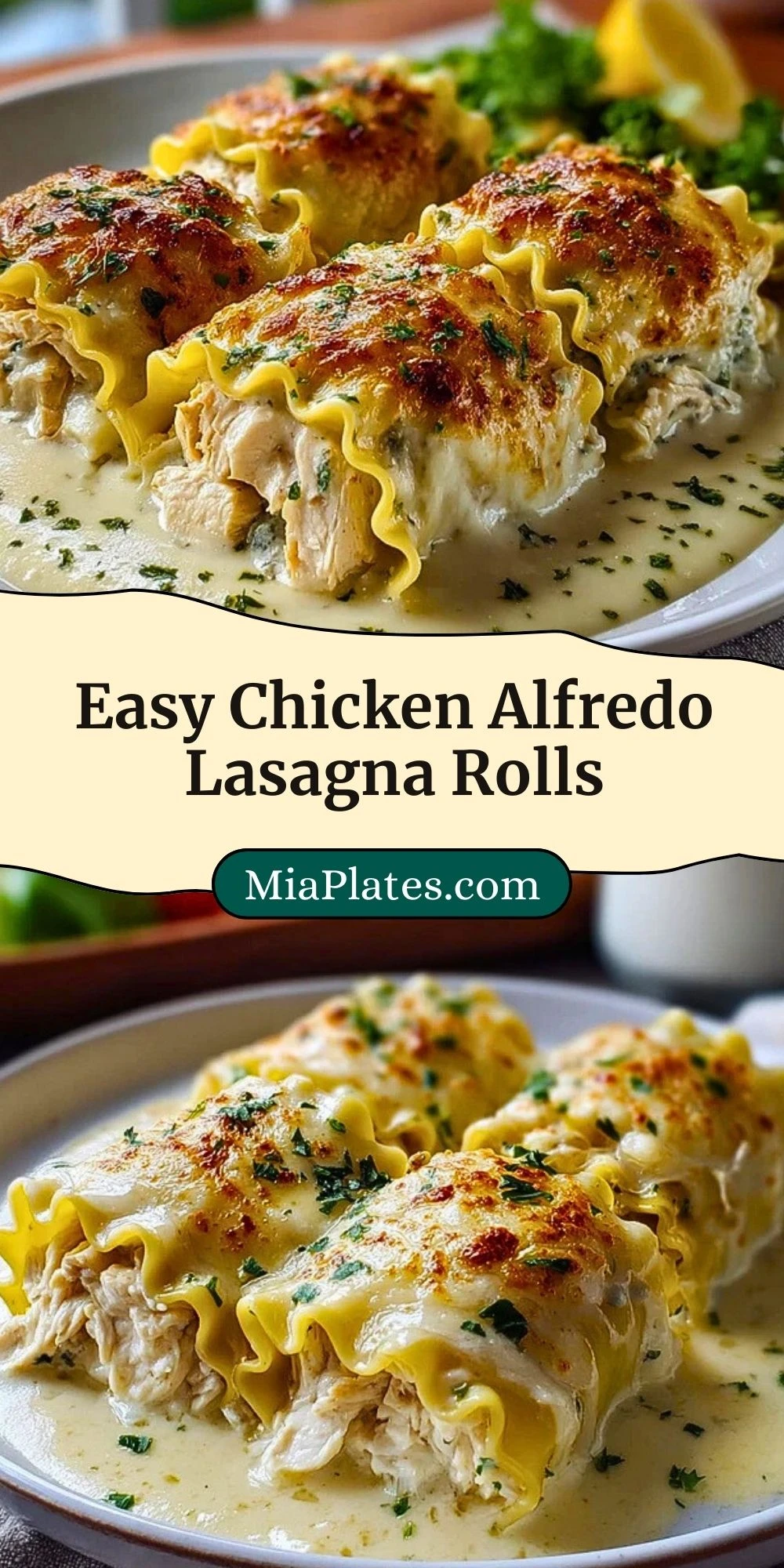 Easy Chicken Alfredo Lasagna Rolls (3)