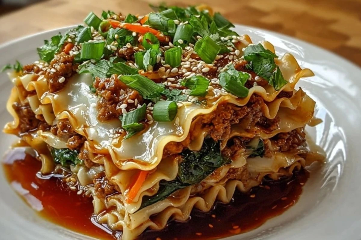 Asian Dumpling Lasagna Soy