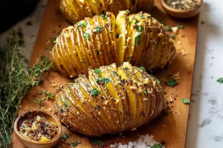 Best Garlic Butter Hasselback Potatoes