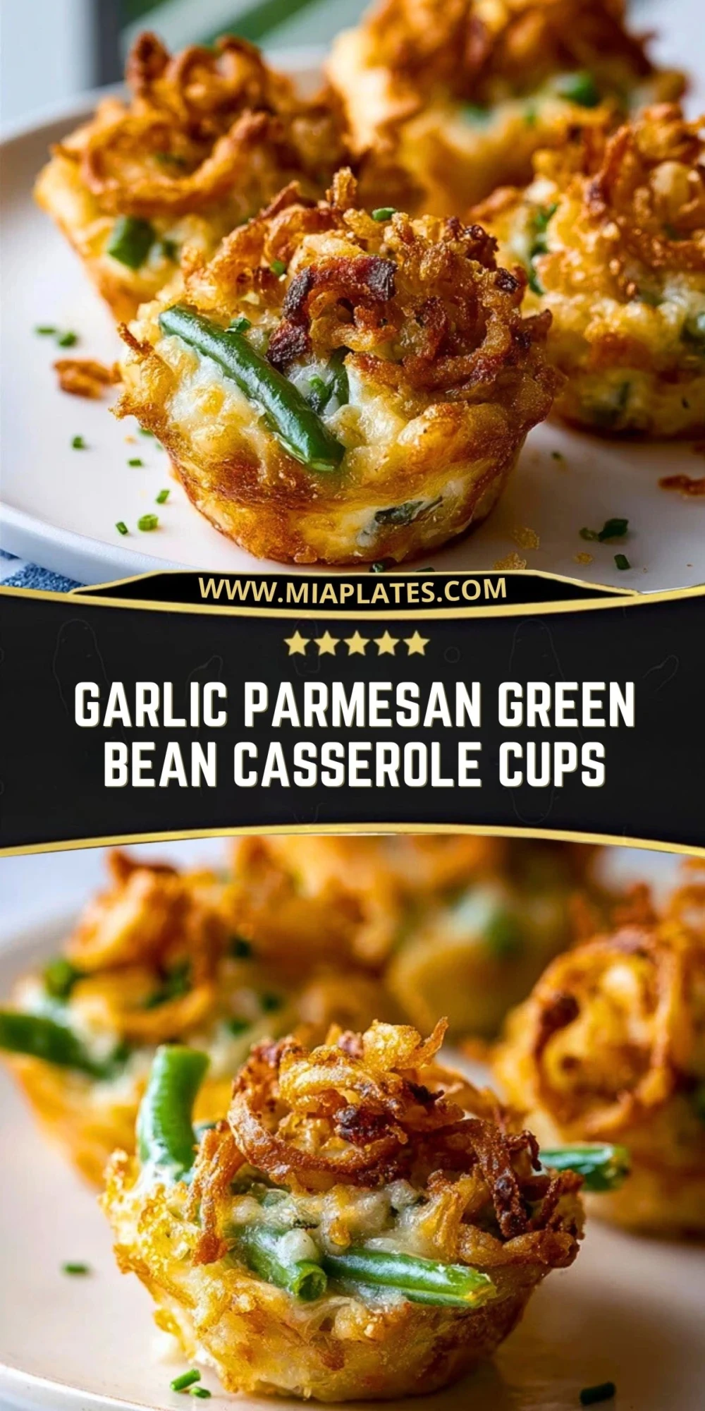 Garlic Parmesan Green Bean Casserole Cups (2)