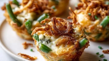Garlic Parmesan Green Bean Casserole Cups