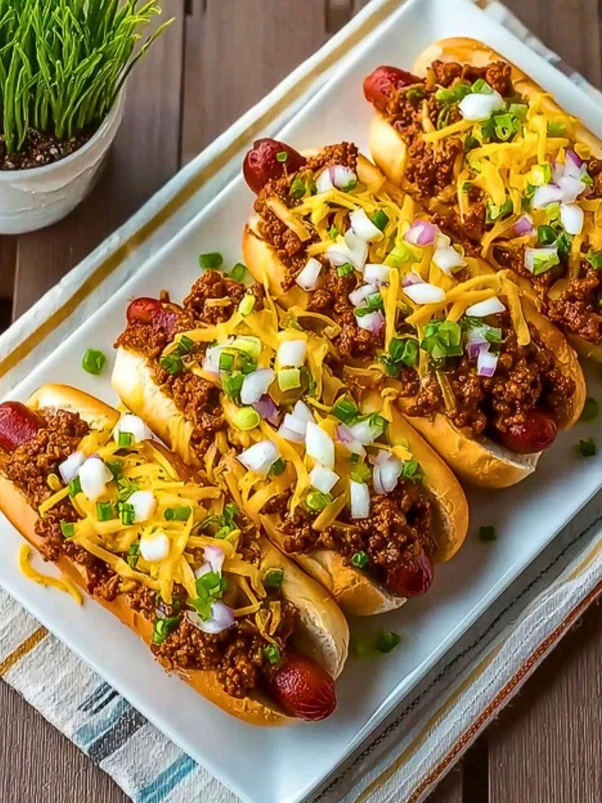 Loaded Crockpot Chili Cheese Dogs (1)
