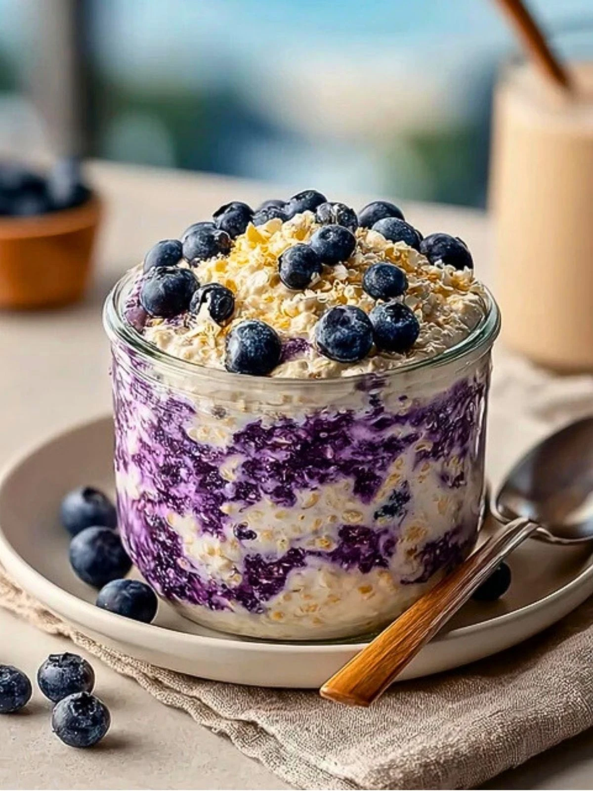 Blueberry Cottage Cheese Overnight Oats (1)