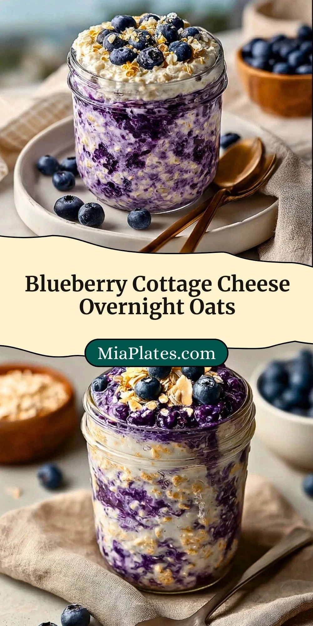 Blueberry Cottage Cheese Overnight Oats (3)