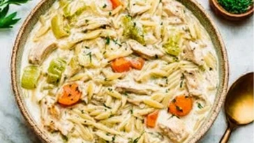 Creamy Chicken and Orzo Soup