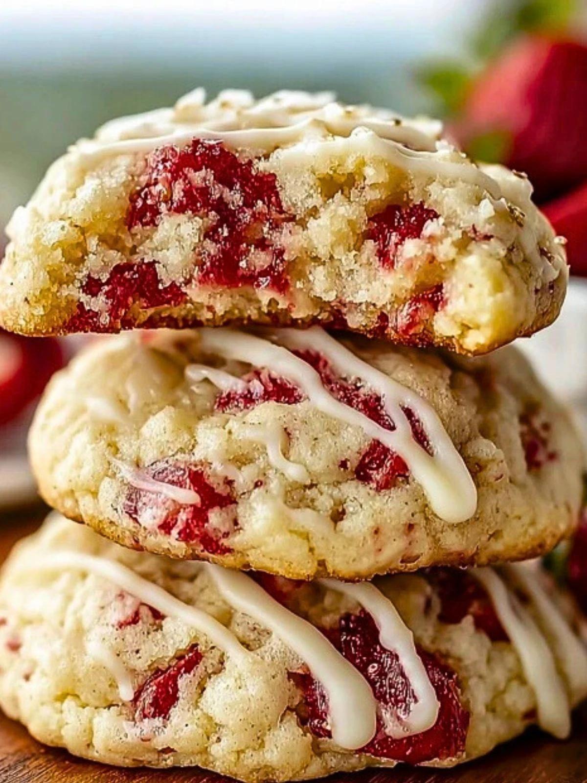 Strawberry Cheesecake Cookies