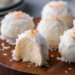 Coconut Snowball Cheesecake Bites