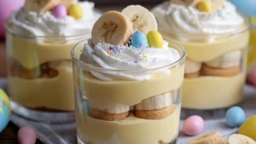 Easter Banana Pudding Cups