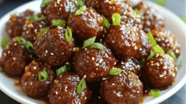Crockpot Honey Garlic Meatballs