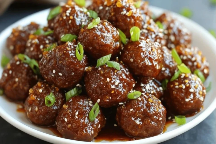 Crockpot Honey Garlic Meatballs