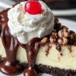 Heavenly Hot Fudge Sundae Brownie Cheesecake