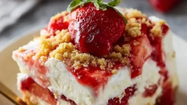 No-Bake Strawberry Shortcake Dessert