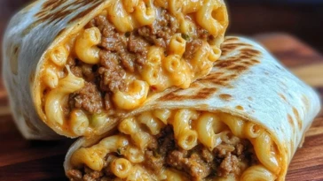 Sloppy Joe Mac & Cheese Wrap