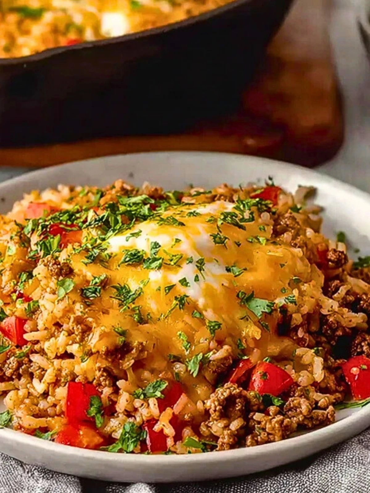 Delicious Ground Beef And Rice Skillet (1)