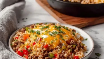 Delicious Ground Beef And Rice Skillet