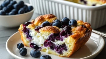Blueberry Cottage Cheese Breakfast Bake