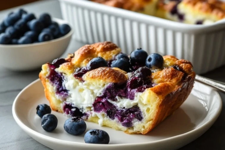Blueberry Cottage Cheese Breakfast Bake