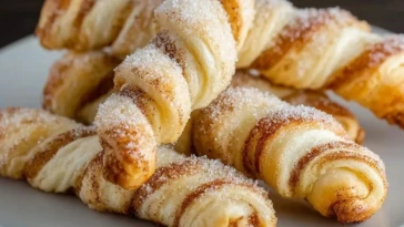 Baked Cinnamon Twists with Crescent Rolls
