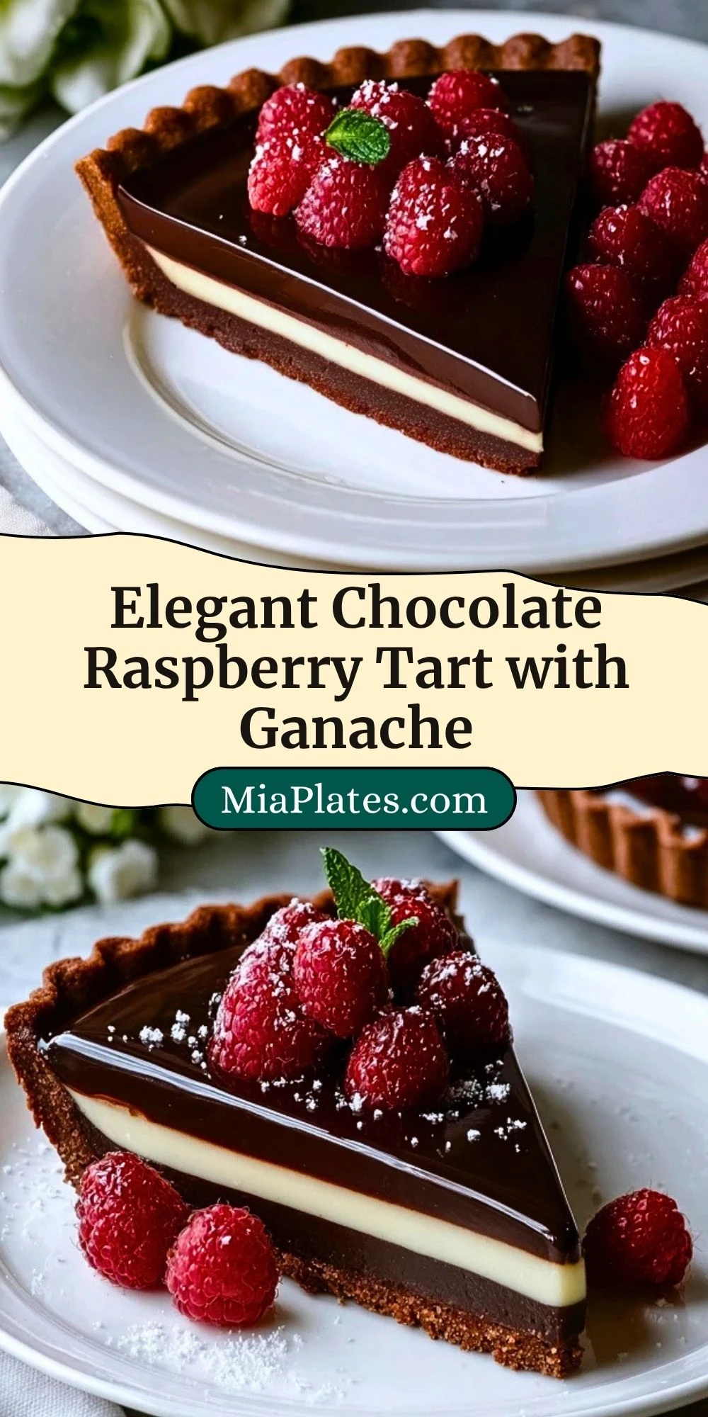 Elegant Chocolate Raspberry Tart with Ganache (3)