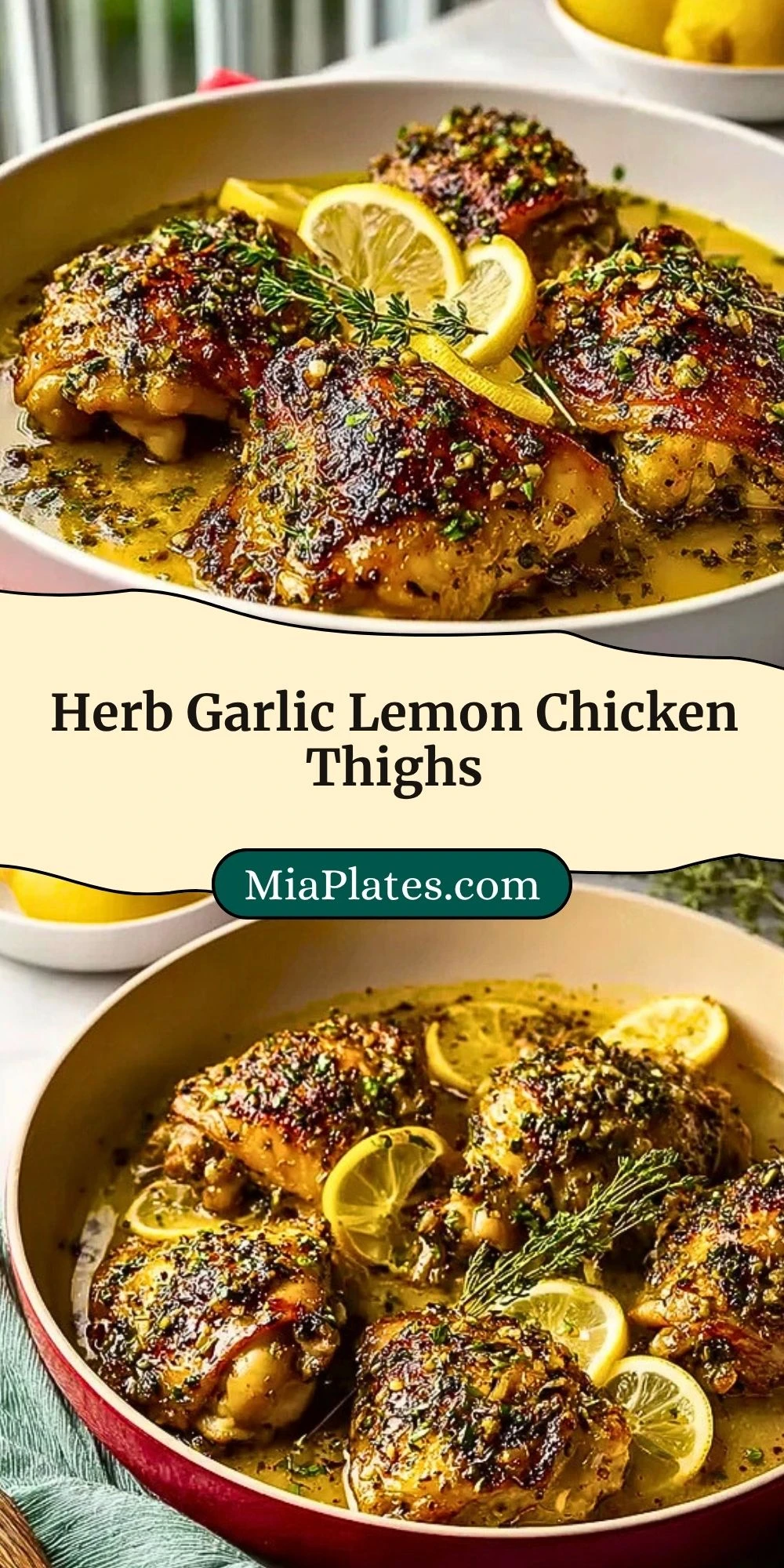 Herb Garlic Lemon Chicken Thighs (3)