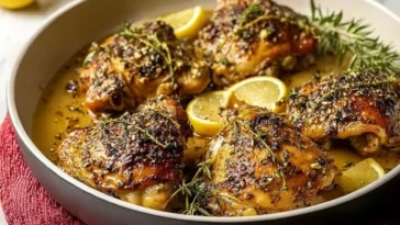 Herb Garlic Lemon Chicken Thighs