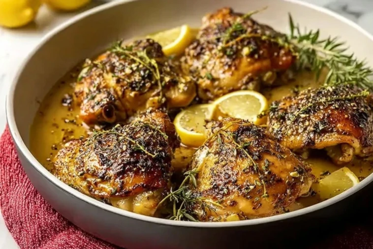 Herb Garlic Lemon Chicken Thighs