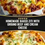 Homemade Baked Ziti With Ground Beef And Cream Cheese (2)
