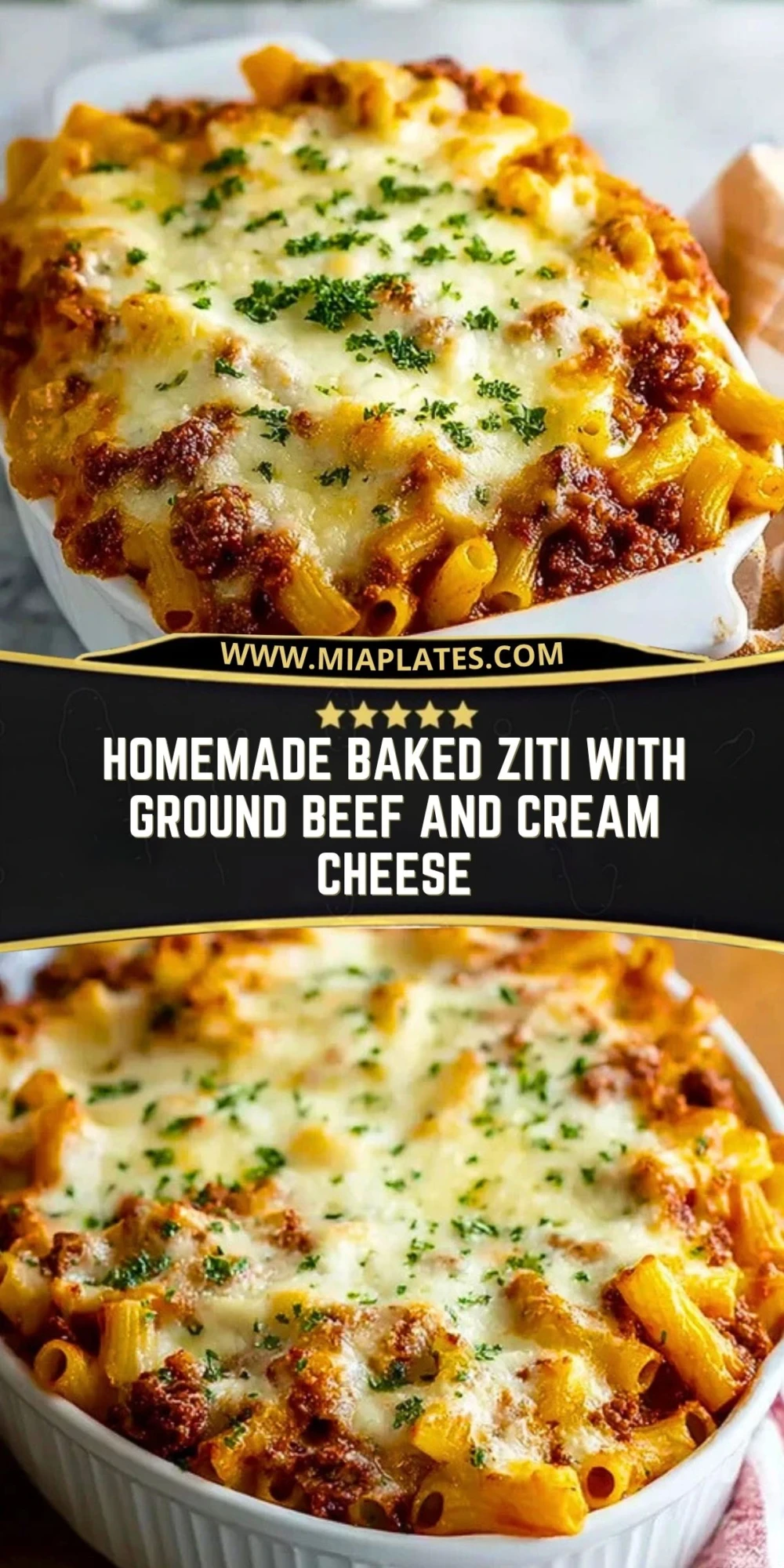 Homemade Baked Ziti With Ground Beef And Cream Cheese (2)