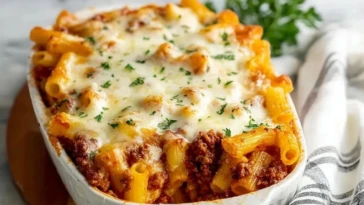 Homemade Baked Ziti With Ground Beef And Cream Cheese
