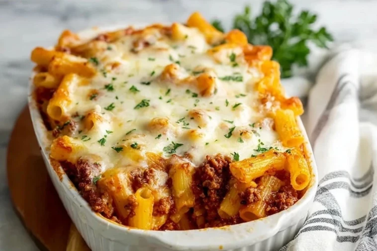 Homemade Baked Ziti With Ground Beef And Cream Cheese