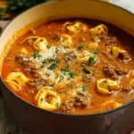 Rich Lasagna Soup With Tortellini
