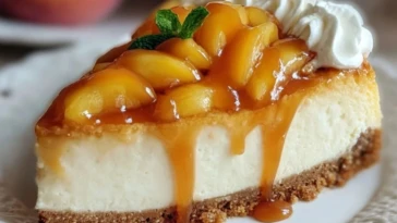 Creamy Peach Delight Cheesecake