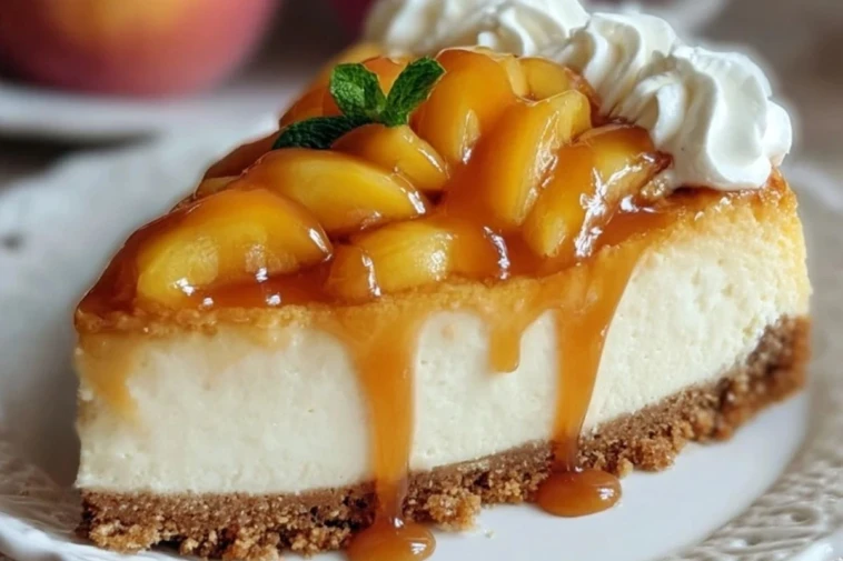 Creamy Peach Delight Cheesecake