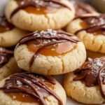 Twix Thumbprint Cookies