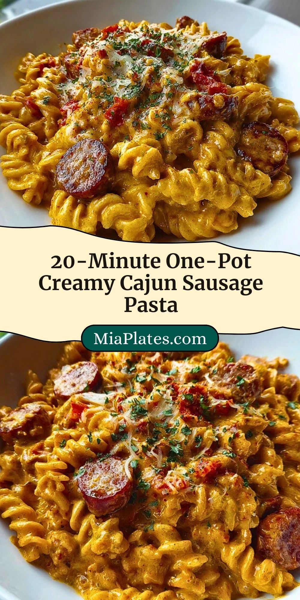 20-Minute One-Pot Creamy Cajun Sausage Pasta (3)