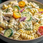 High-Protein Creamy Ranch Pasta Salad