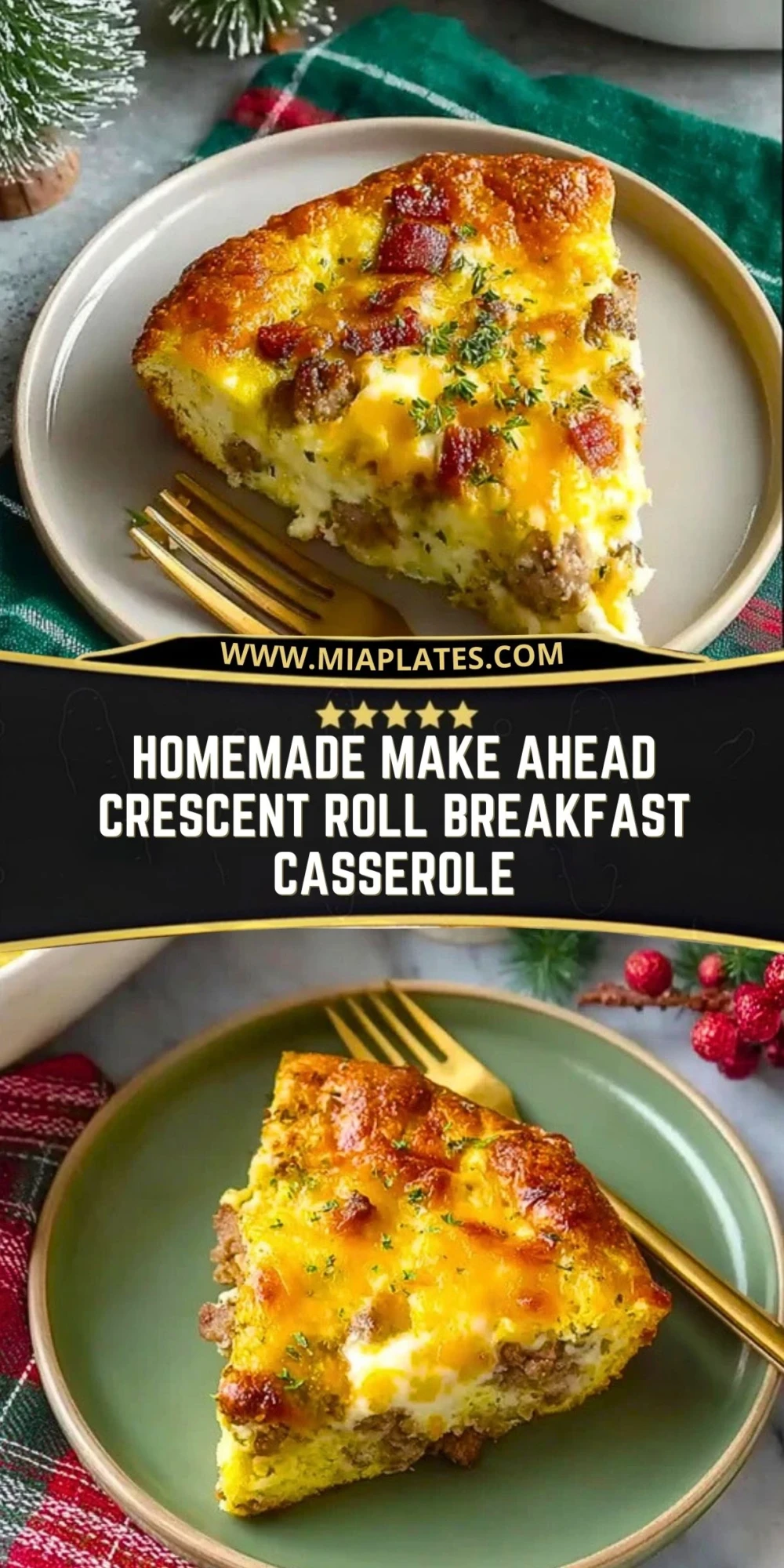 Homemade Make Ahead Crescent Roll Breakfast Casserole (2)