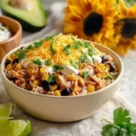 Easy Chicken Taco Rice Bowls