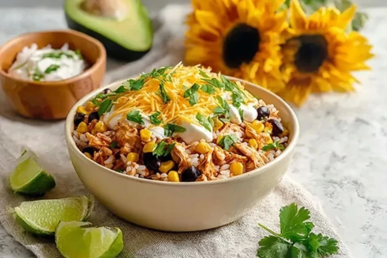 Easy Chicken Taco Rice Bowls